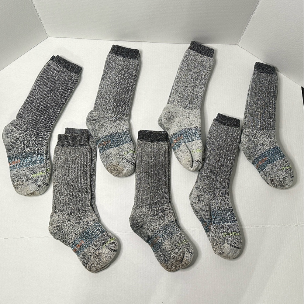 Bombas | Lot of 7 Heathered Gray Boot Socks | One Size (Medium)